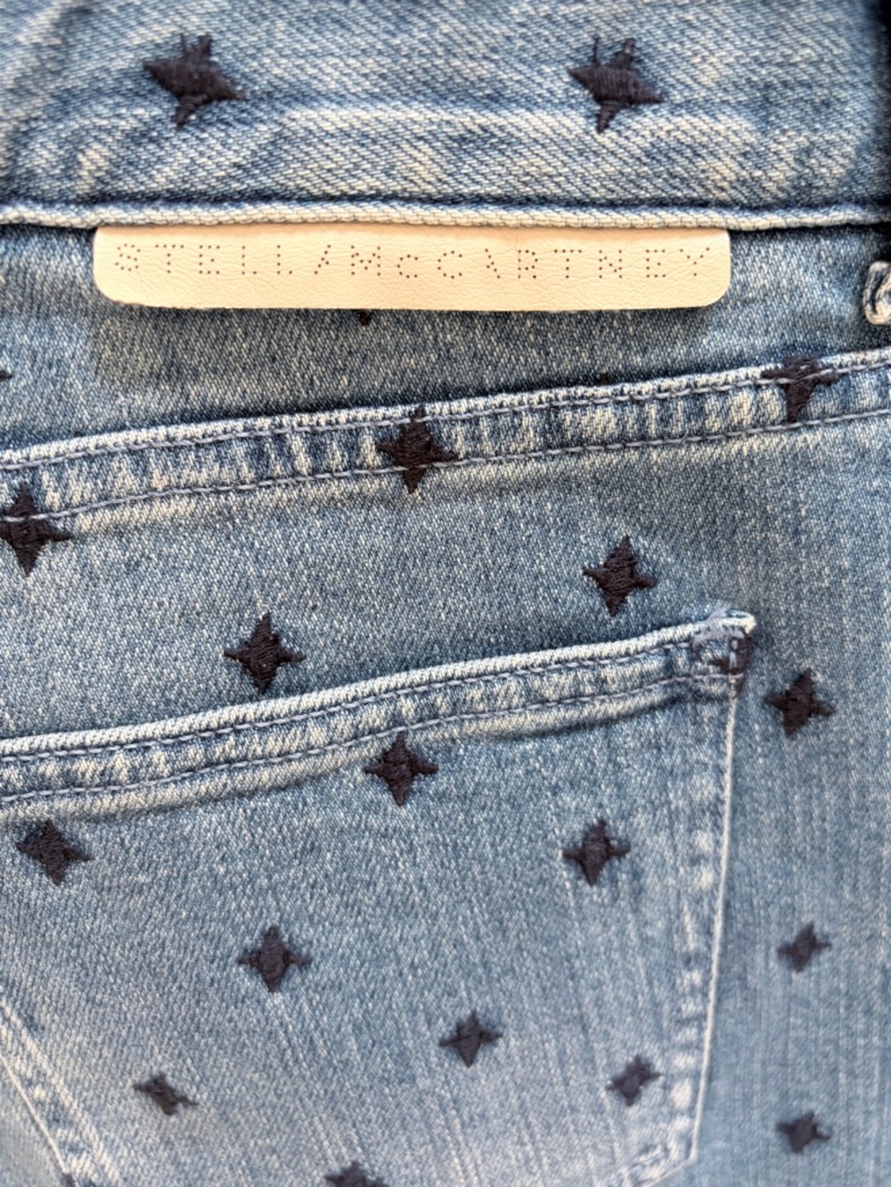 Stella McCartney Women's Blue Star-Embroidered Jeans size 29